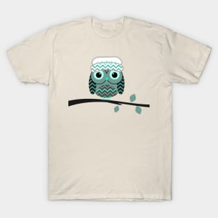 Cute owl on a branch T-Shirt